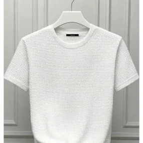 Half Sleeves Mens Waffle T Shirt