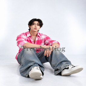Trendy pink Plaid Boxy Fit Shirt
