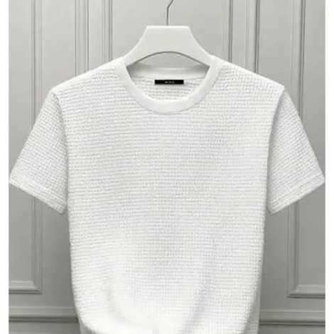 Half Sleeves Mens Waffle T Shirt