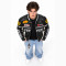 Ferrari Vintage Racing Leather Jacket – Black & White Motorsport Edition