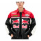 Red Bull Vintage Racing Leather Jacket – Red, Black & White Motorsport Edition