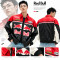Red Bull Vintage Racing Leather Jacket – Red, Black & White Motorsport Edition